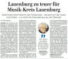 Lauenburg zu teuer für Musik-Kreis
